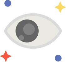 Eye Line Filled Icon vector