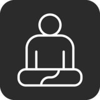 icono de vector de meditación