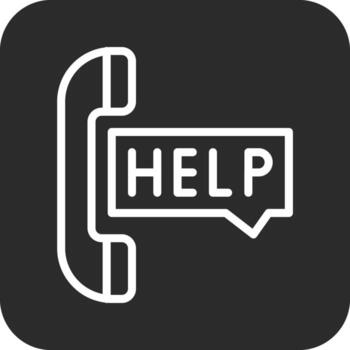 Help Line Vector Icon
