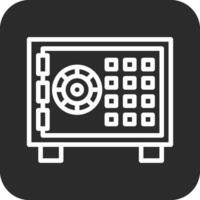 icono de vector de caja fuerte