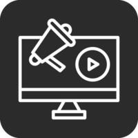 icono de vector de marketing de video