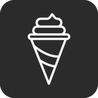 icono de vector de cono de helado