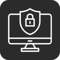 computadora seguridad vector icono