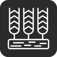 trigo plantación vector icono