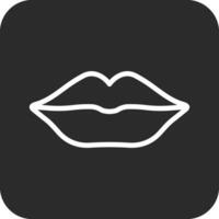 icono de vector de labios