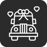 icono de vector de coche de boda