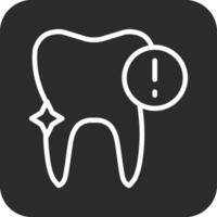 icono de vector de problema de diente