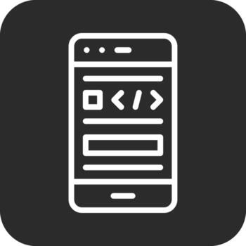 teléfono inteligente codificación vector icono