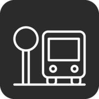 icono de vector de parada de autobús