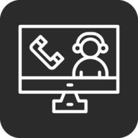 Online Call Center Vector Icon