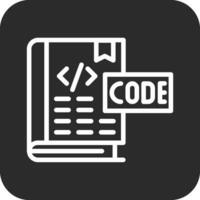 codificación libro vector icono