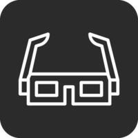 icono de vector de gafas 3d