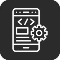 móvil codificación vector icono