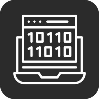 icono de vector de código binario