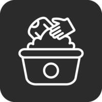 Hand Washing Clothes Vector Icon