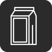 Leche caja de cartón vector icono