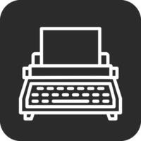 icono de vector de máquina de escribir