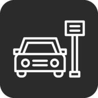 icono de vector de área de estacionamiento