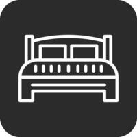 icono de vector de cama