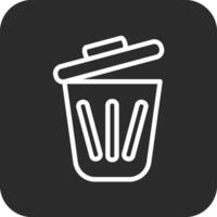 icono de vector de papelera de reciclaje