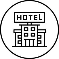 icono de vector de signo de hotel