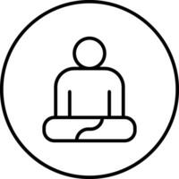 icono de vector de meditación