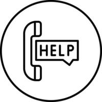 Help Line Vector Icon