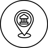 Bank Location Vector Icon