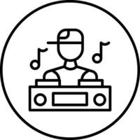 icono de vector de DJ