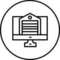 Online Warehouse Vector Icon