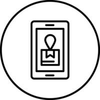 Mobile Shipment Tracking Vector Icon