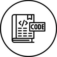 codificación libro vector icono