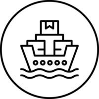 Worldwide Shipping Boat Vector Icon