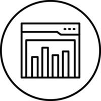 Online Bar Chart Vector Icon