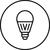 icono de vector de lámpara led