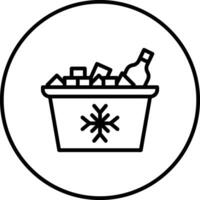 Ice Bucket Vector Icon