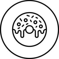 icono de vector de donut