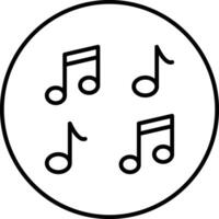 icono de vector de notas musicales