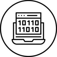 icono de vector de código binario
