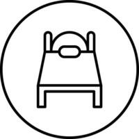 icono de vector de cama