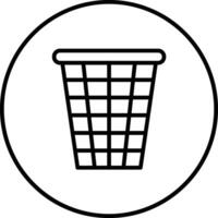 icono de vector de cubo de basura