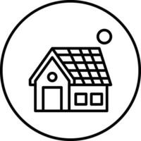 Solar House Vector Icon