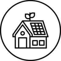 Eco House Vector Icon