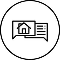 House Chat Vector Icon