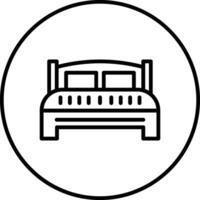 icono de vector de cama