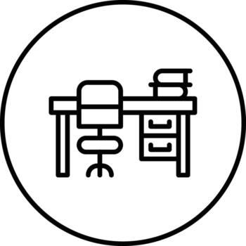 Study Table Vector Icon