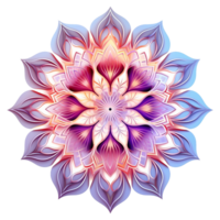 ai genererad mandala fraktal design element med blomma mönster isolerat på transparent bakgrund png