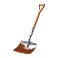 AI generated A shovel is leaning isolated on transparent background png