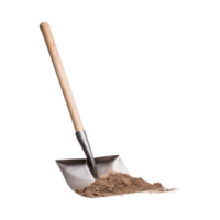 AI generated A shovel is leaning isolated on transparent background png