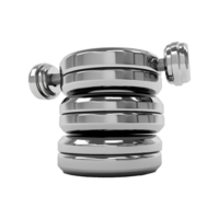 AI generated Pair of weights isolated on transparent background png